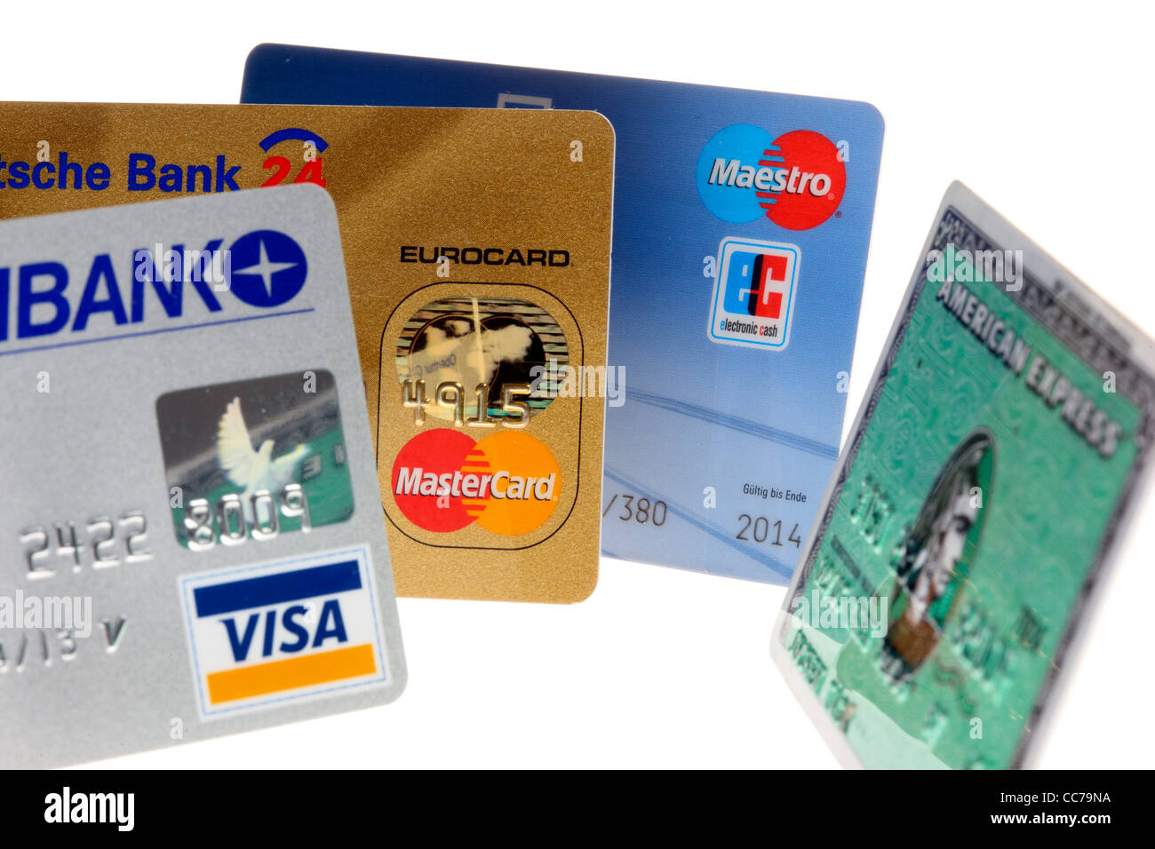 Diverse carte di credito. Foto Stock