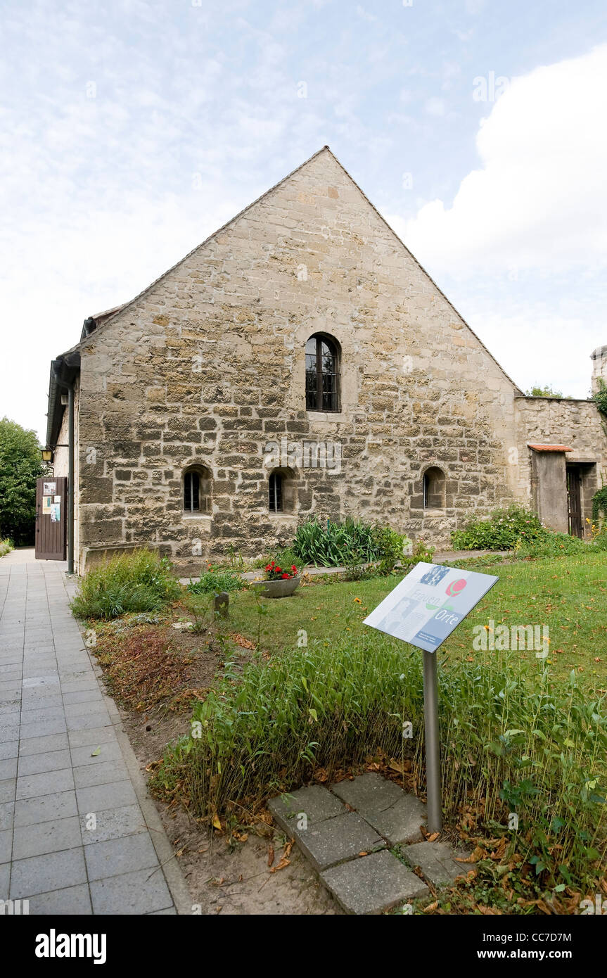 Casa Romanica, uno dei più antichi edifici secolari nella Germania centrale, Bad Koesen, Sassonia-Anhalt, Germania, Europa Foto Stock