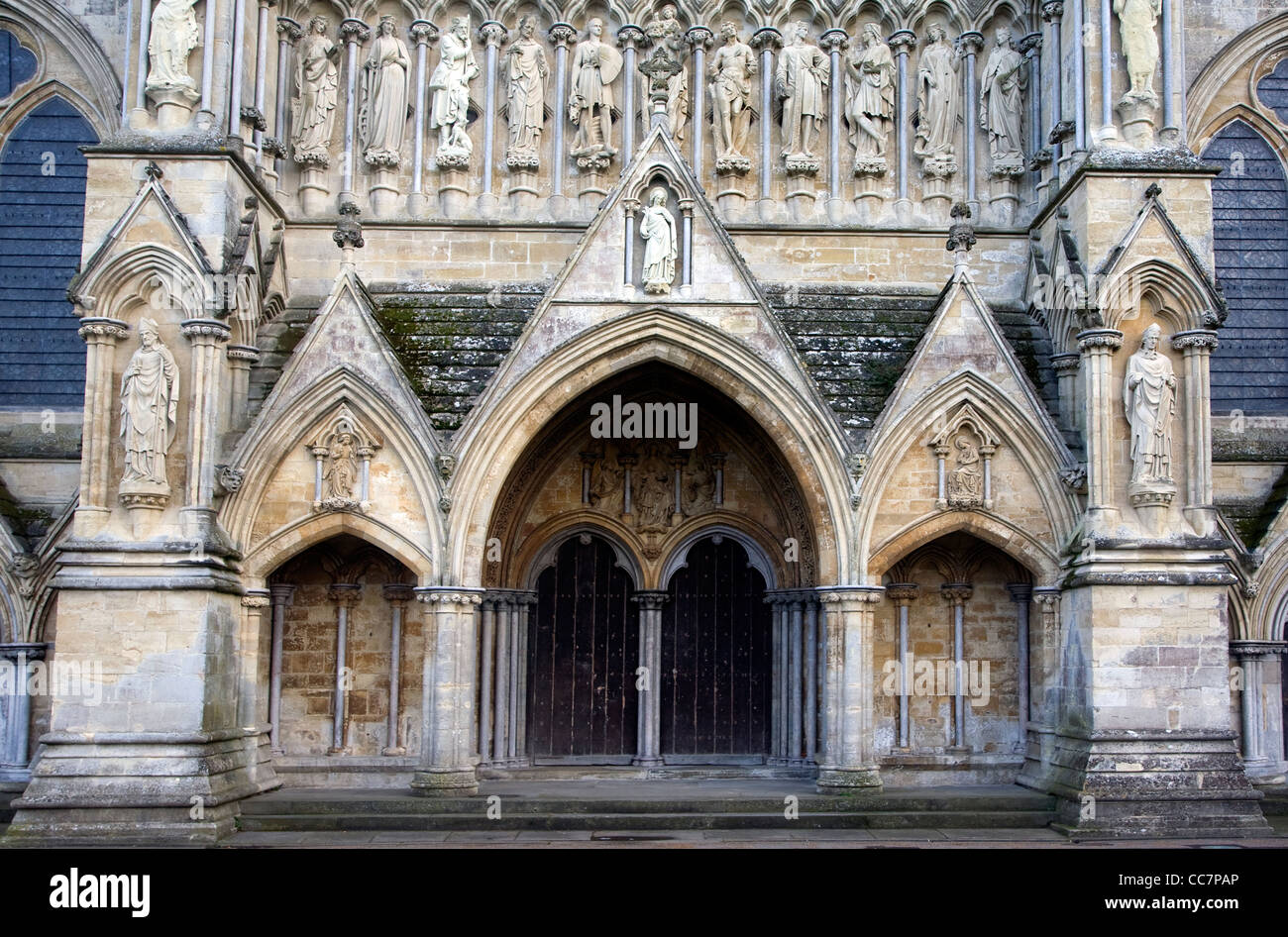 La cattedrale di Salisbury, Wiltshire, Inghilterra Foto Stock