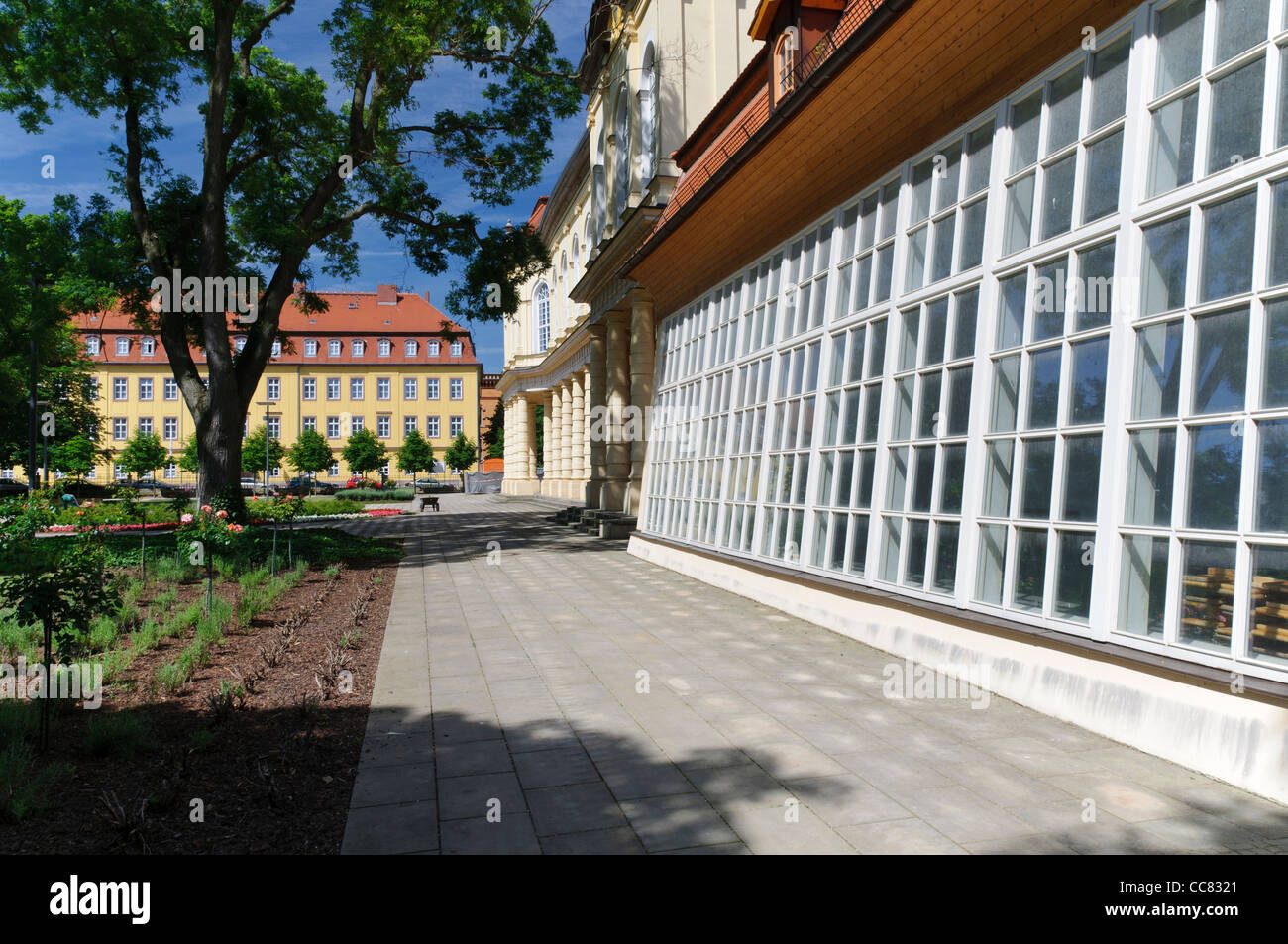 Il giardino del castello, salone di giardino del castello, Aranciera, Merseburg, Sassonia-Anhalt, Germania, Europa Foto Stock