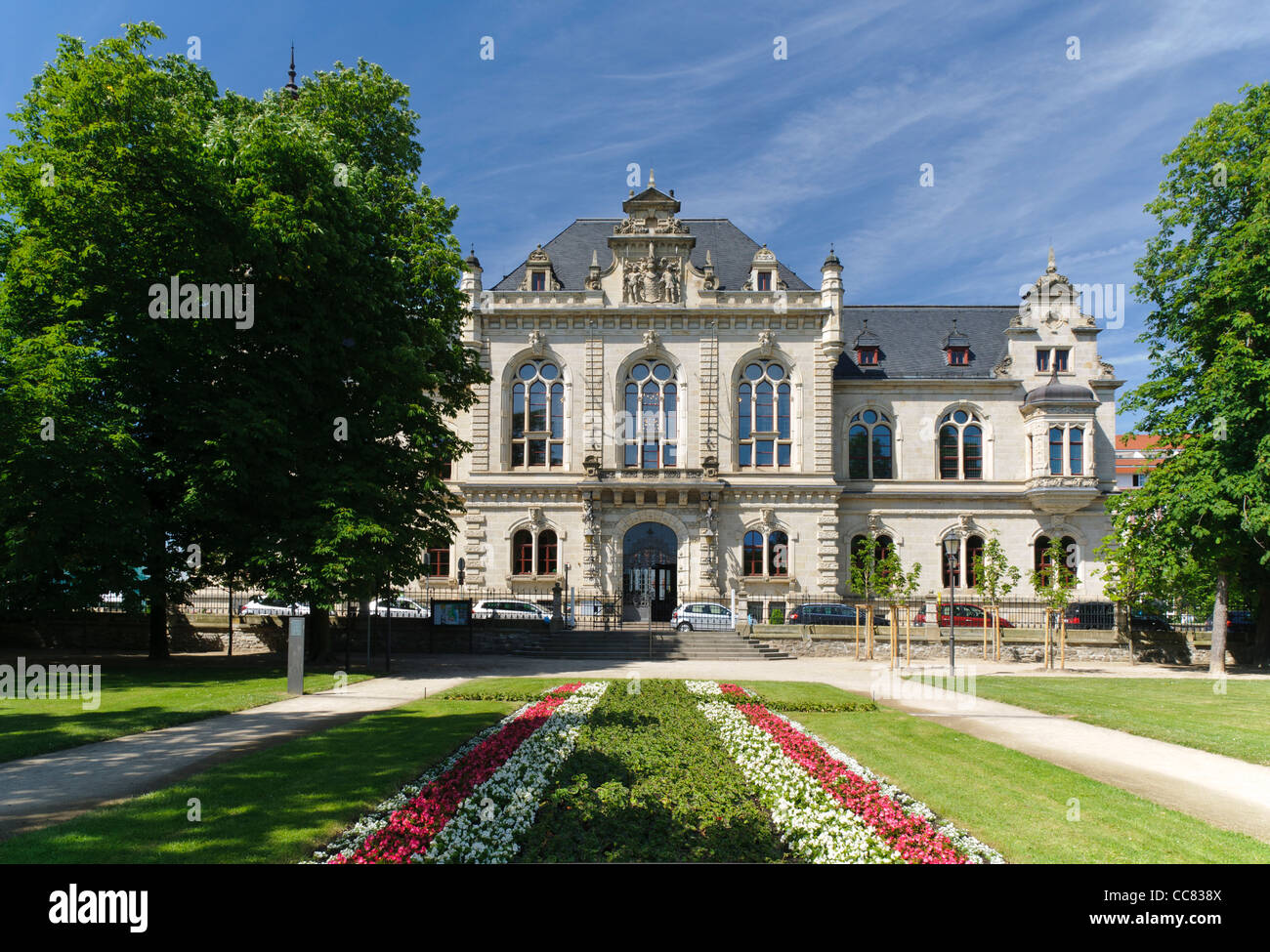 Casa di tenute, il congresso e il centro culturale, il giardino del castello, Merseburg, Sassonia-Anhalt, Germania, Europa Foto Stock