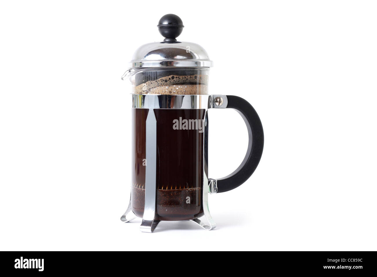 Un caffè premere isolato in un studio Foto Stock