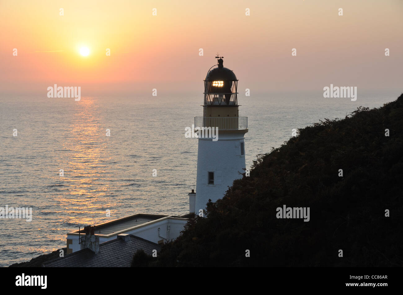 Douglas faro capo all'alba, l'Isola di Man Foto Stock