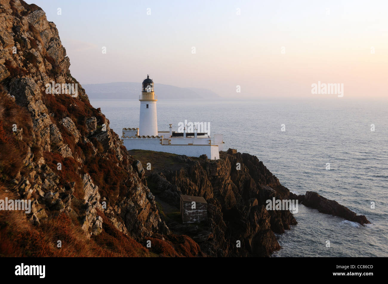 Douglas faro capo all'alba, l'Isola di Man Foto Stock