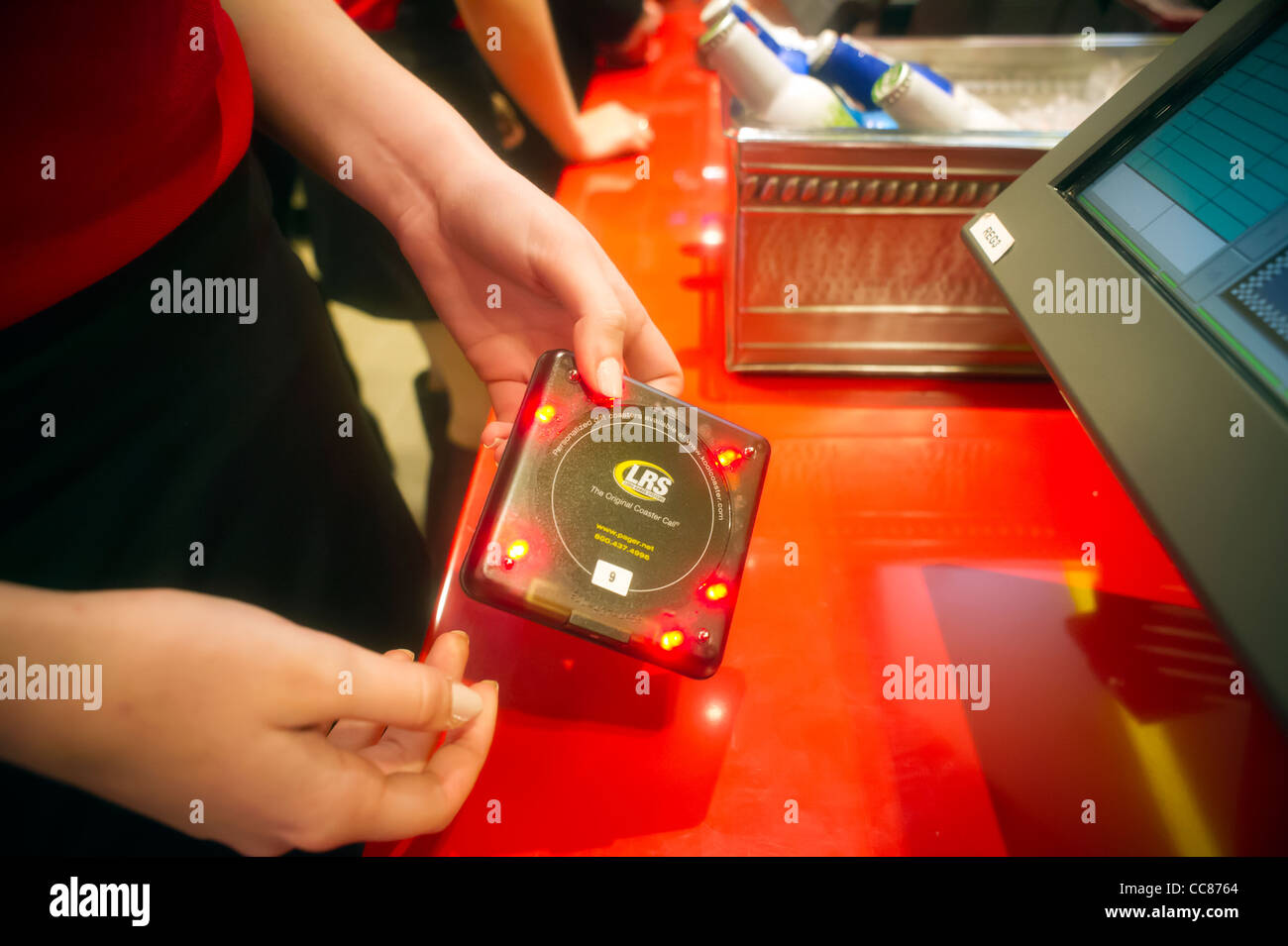 Centinaia di burger amanti scendono sul nuovo Steak 'n Shake ristorante Signature in New York Foto Stock