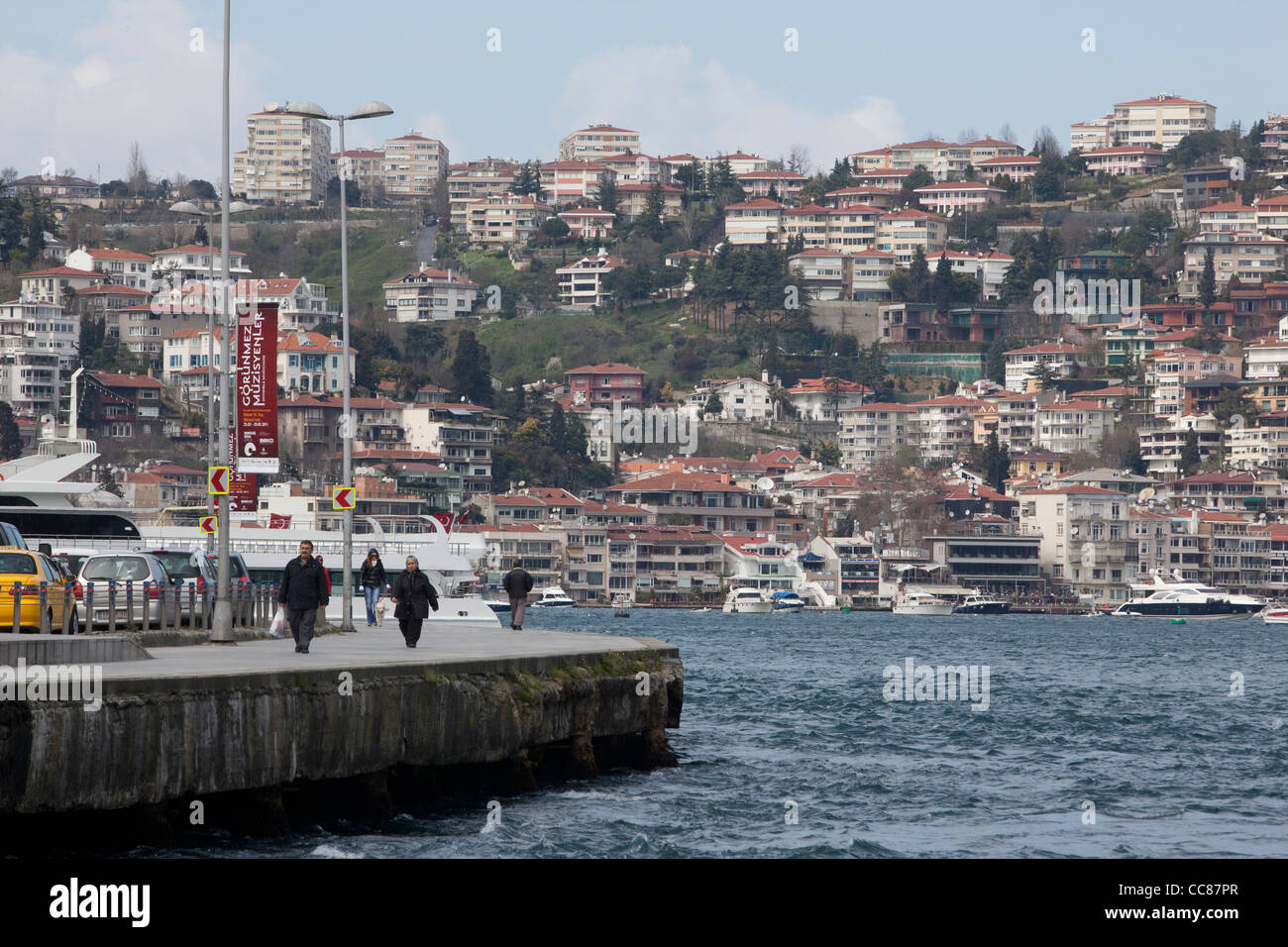 Ortaköy district - Istanbul sul Bosforo. Foto Stock