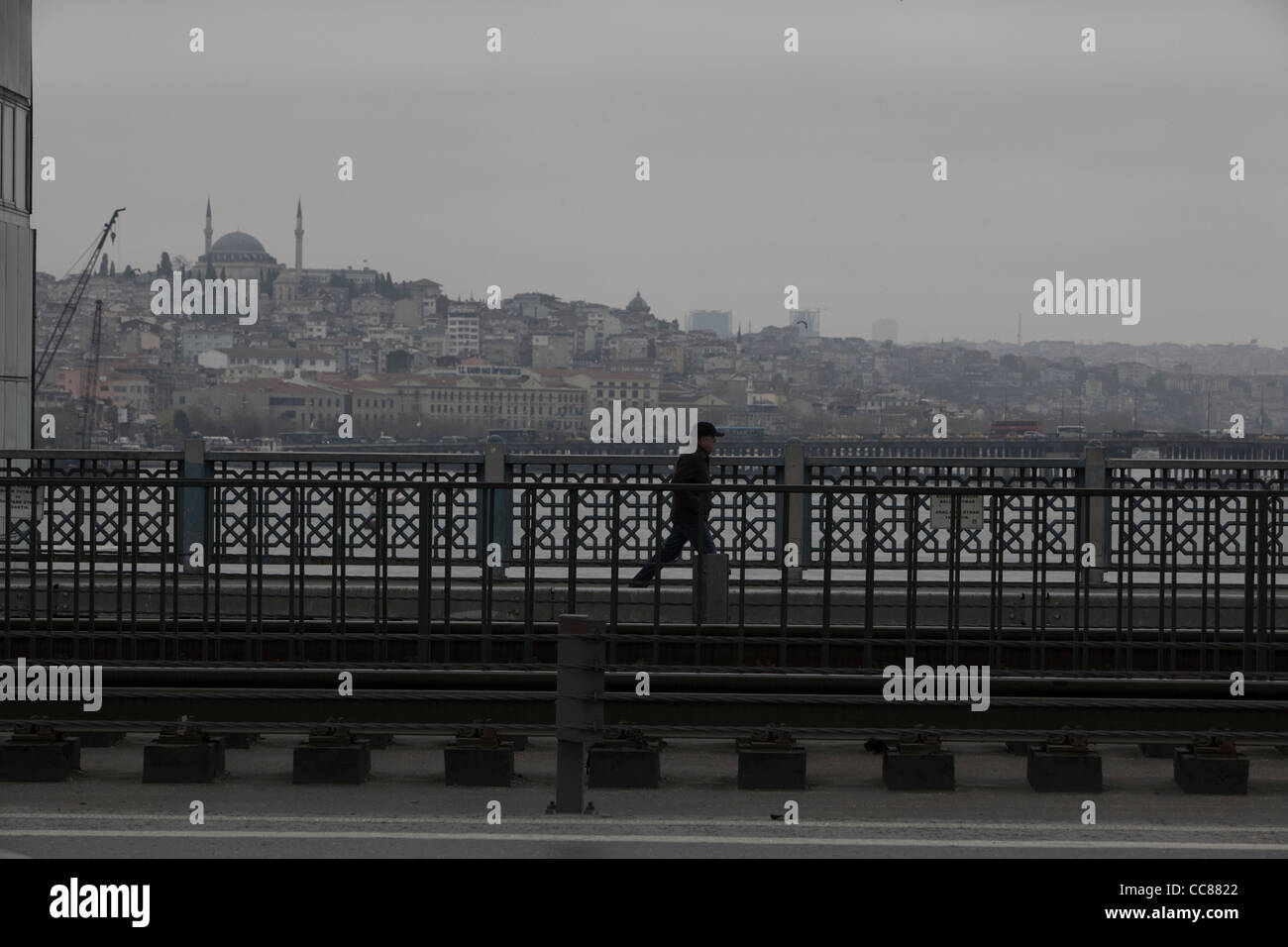 Pedstrian bridge, Istanbul. Foto Stock