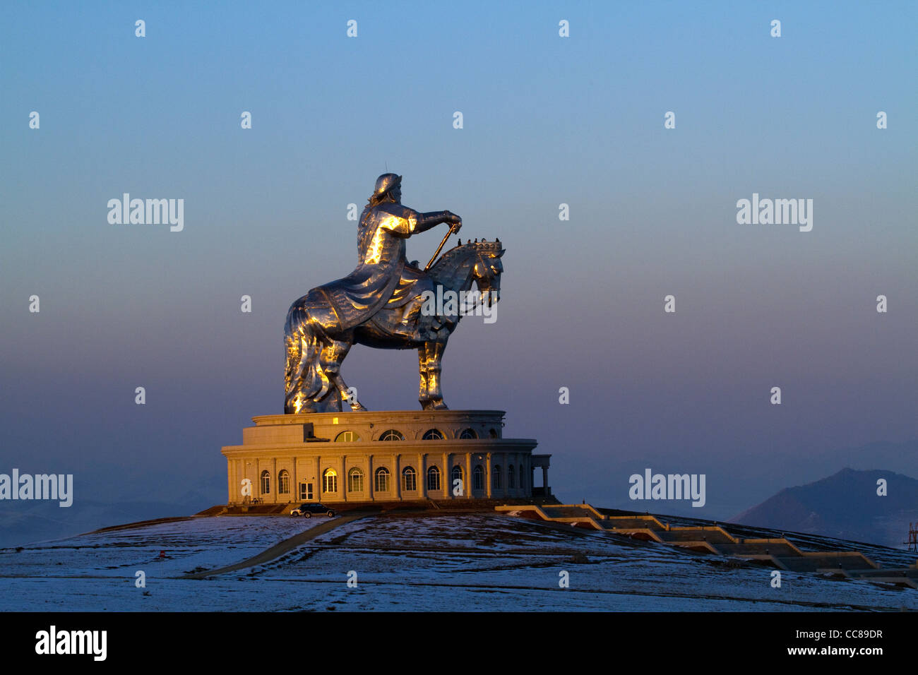 Gengis Khan statua Ulaanbaatar in Mongolia Foto Stock