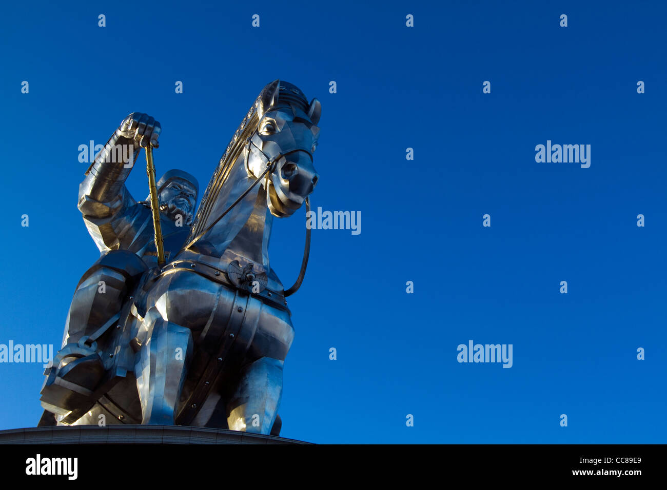 Gengis Khan statua Ulaanbaatar in Mongolia Foto Stock