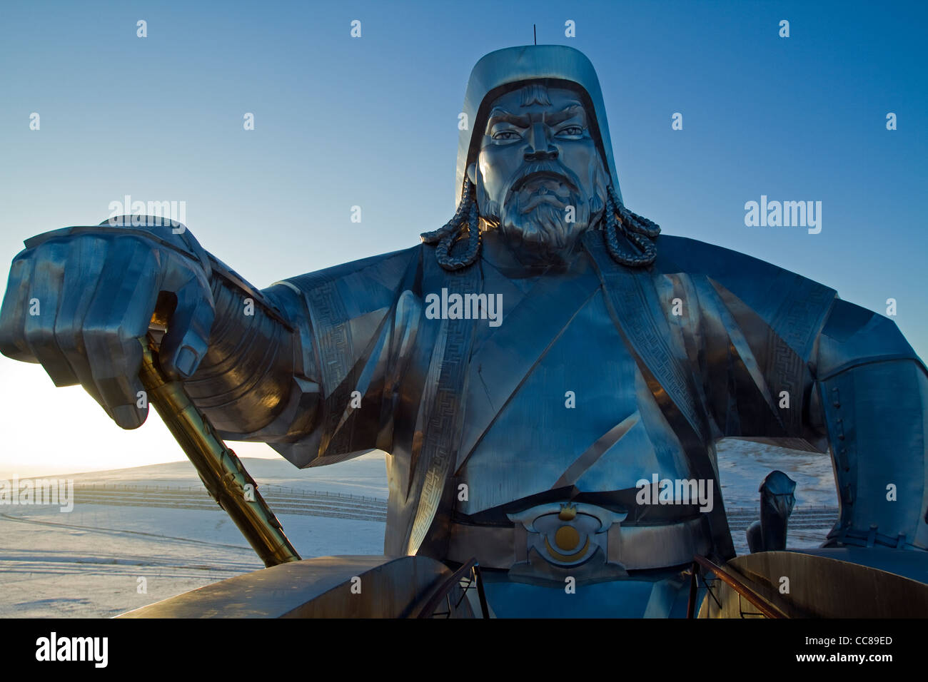 Gengis Khan statua Ulaanbaatar in Mongolia Foto Stock