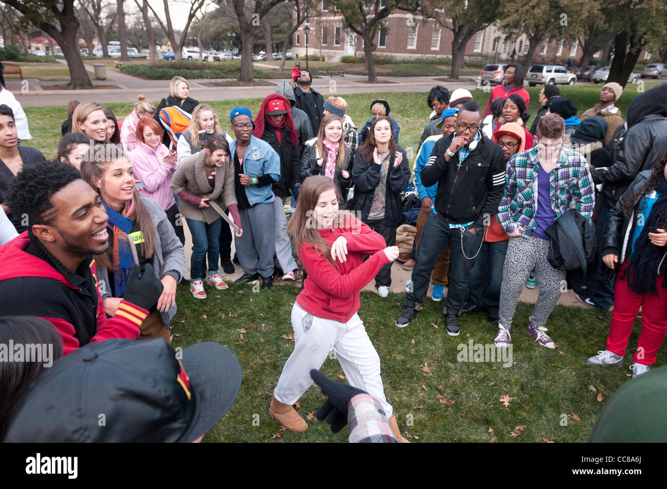 'So pensate di poter Dance' auditions come Southern Methodist University a Dallas, TX. Foto Stock