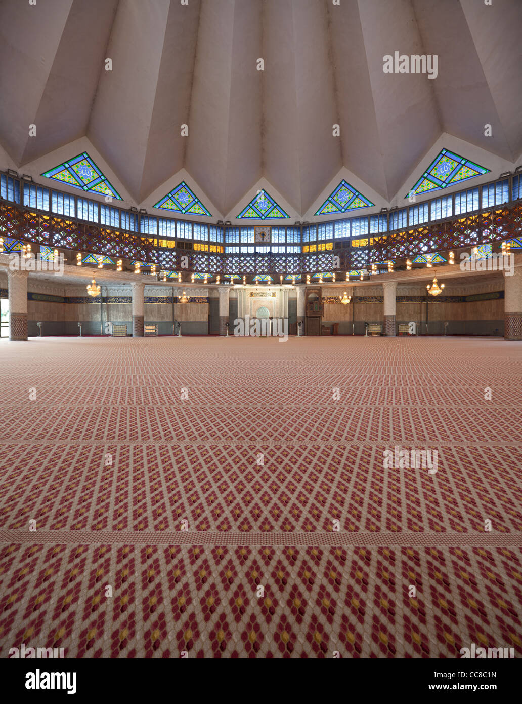 La Moschea Nazionale della Malesia (masjid Negara), Kuala Lumpur, Malesia Foto Stock