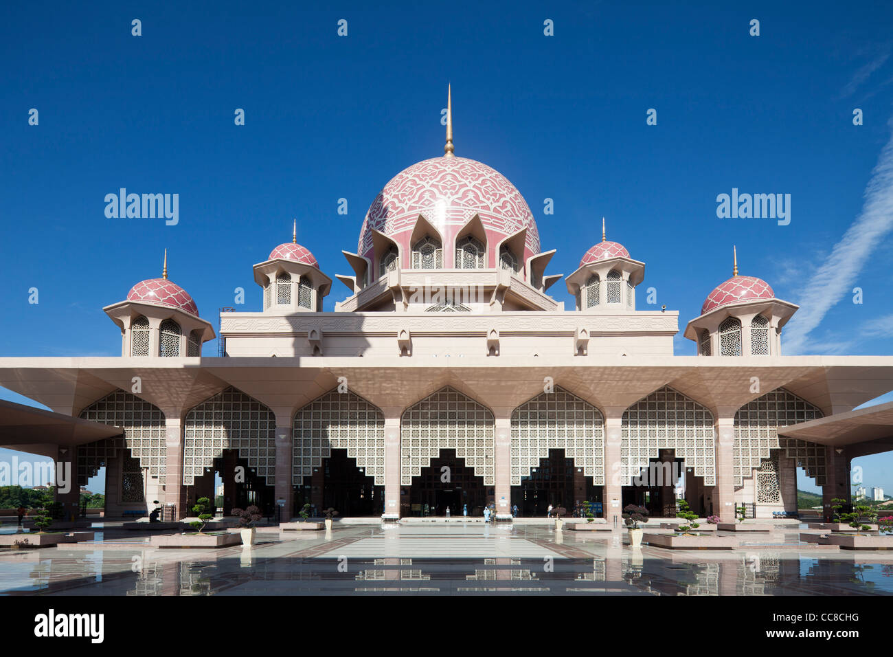 La moschea di Putra, Masjid Putra, Putrajaya, Malaysia Foto Stock