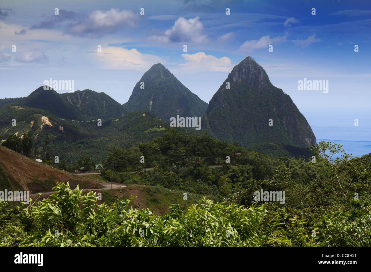 La bellissima isola di Saint Lucia Foto Stock
