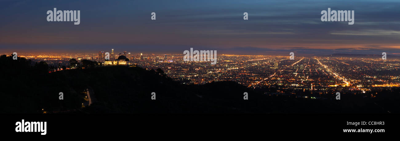 Osservatorio Griffith e Los Angeles Panorama Foto Stock