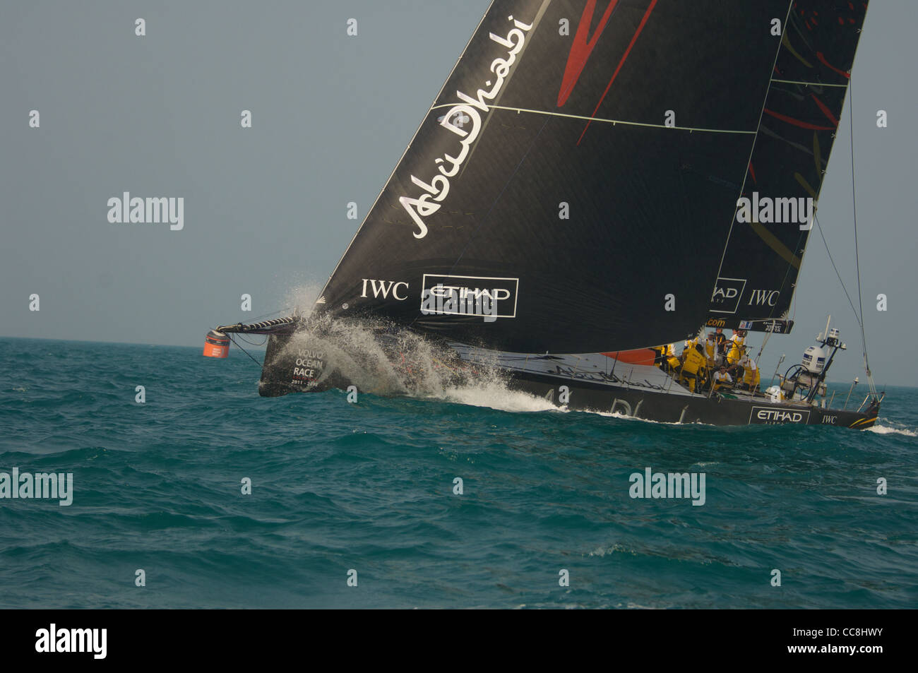14.01.2012, Abu Dhabi. Volvo Ocean Race, gamba 3 gara, abu dhabi ocean racing barca, skipper Ian WALKER Foto Stock