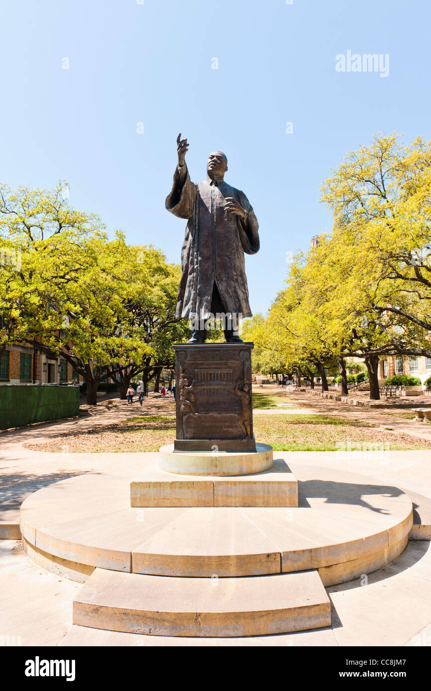 Martin Luther King Jr. statua, Texas University di Austin, TX Foto Stock