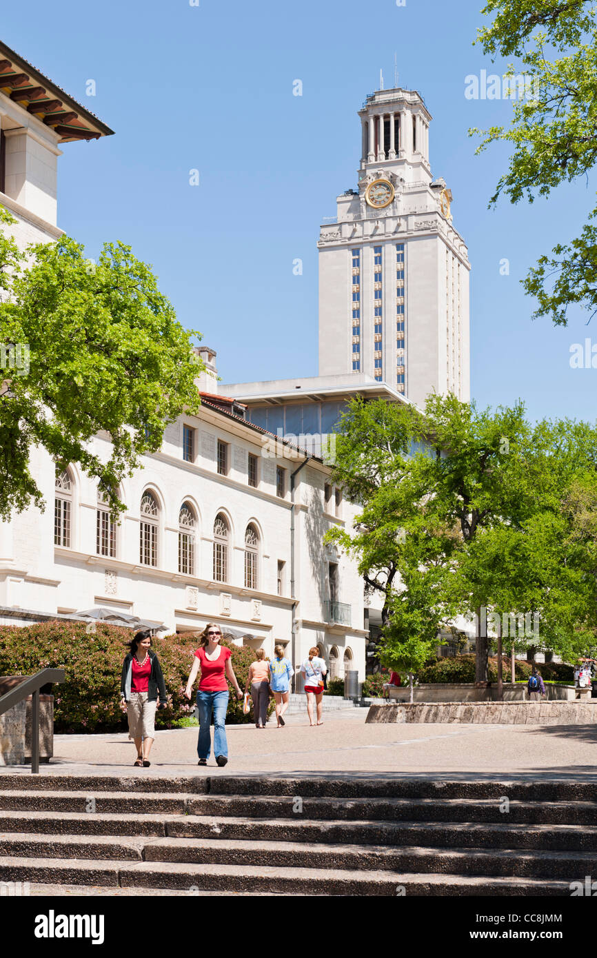 Edificio principale, Torre, West Mall, l'Università del Texas ad Austin, TX Foto Stock