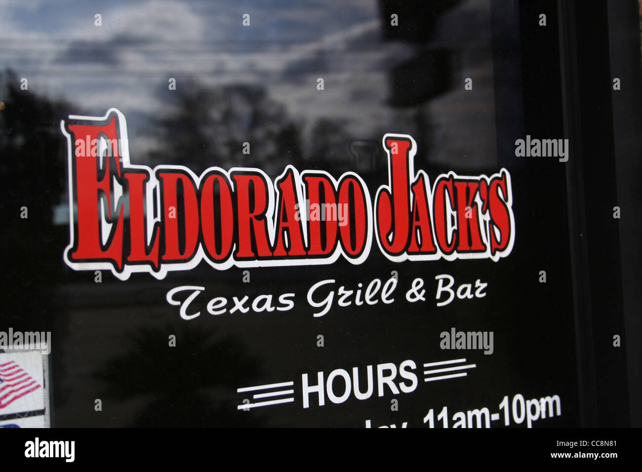 Eldorado Jack's Texas Grill & Bar - Jacksonville, TX - Novembre 2011 Foto Stock