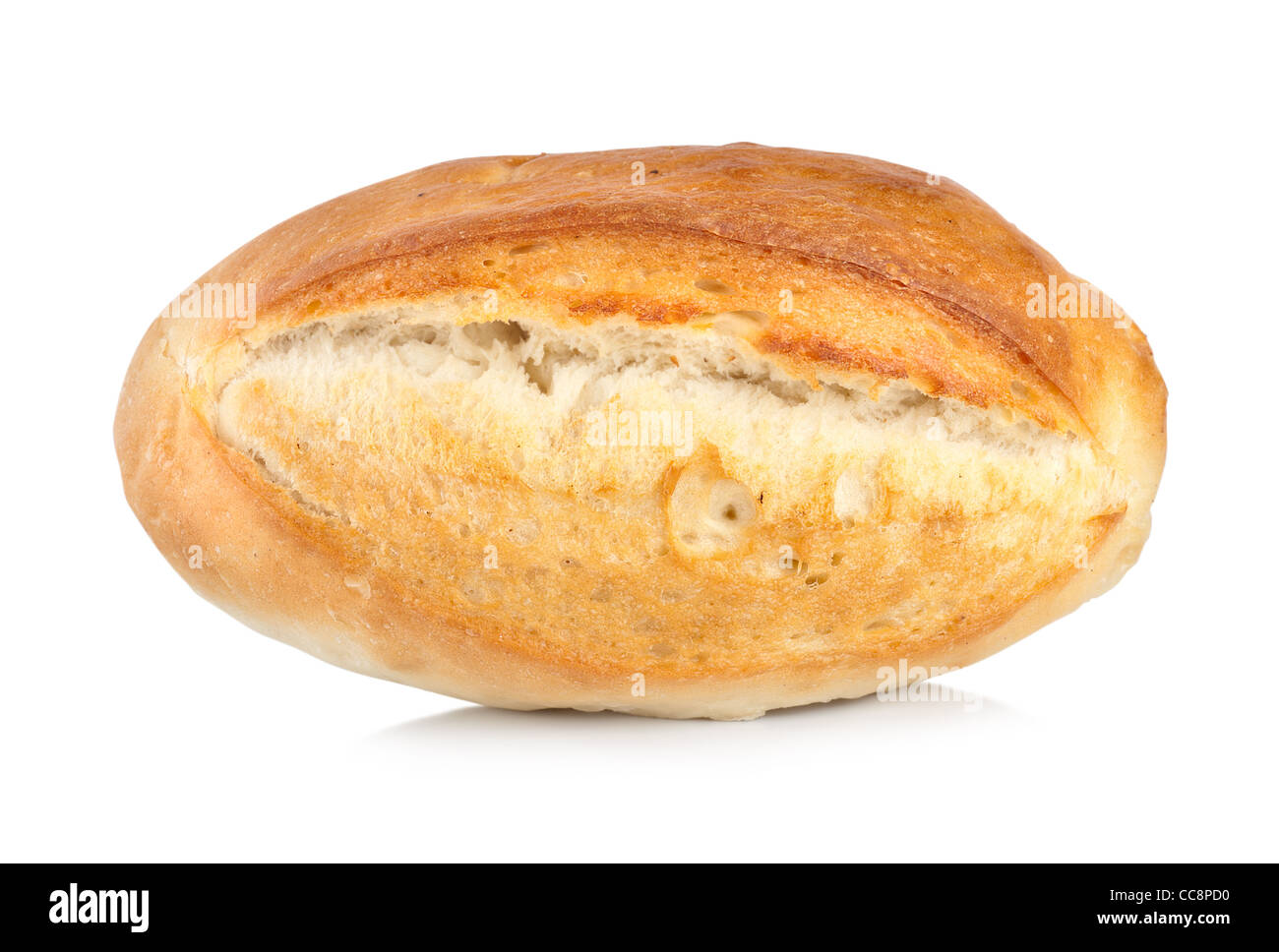 Filone di pane isolati su sfondo bianco Foto Stock