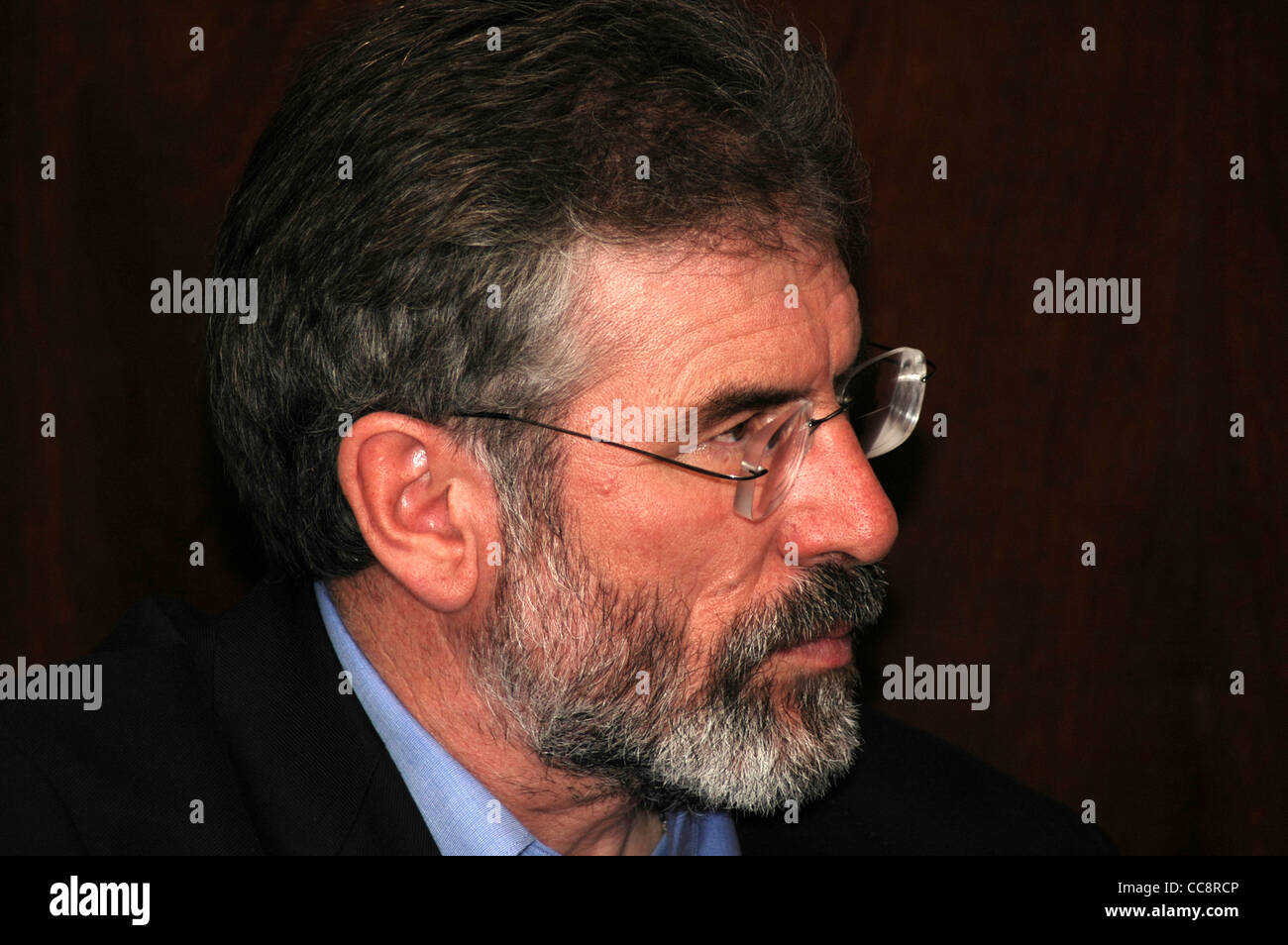 Gerry Adams Sinn Fein presidente e membro del parlamento irlandese. Foto Stock