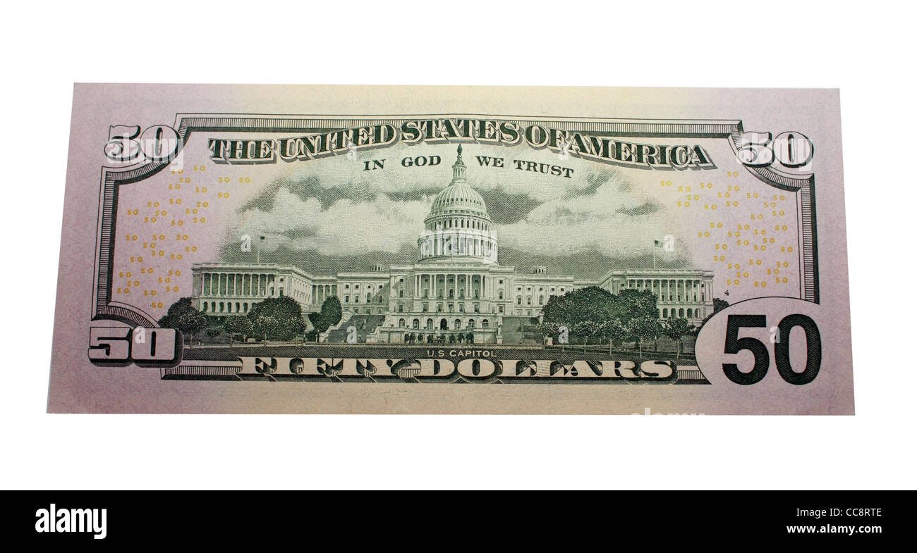 U.S valuta Dollari bill disposte in ordine Foto Stock