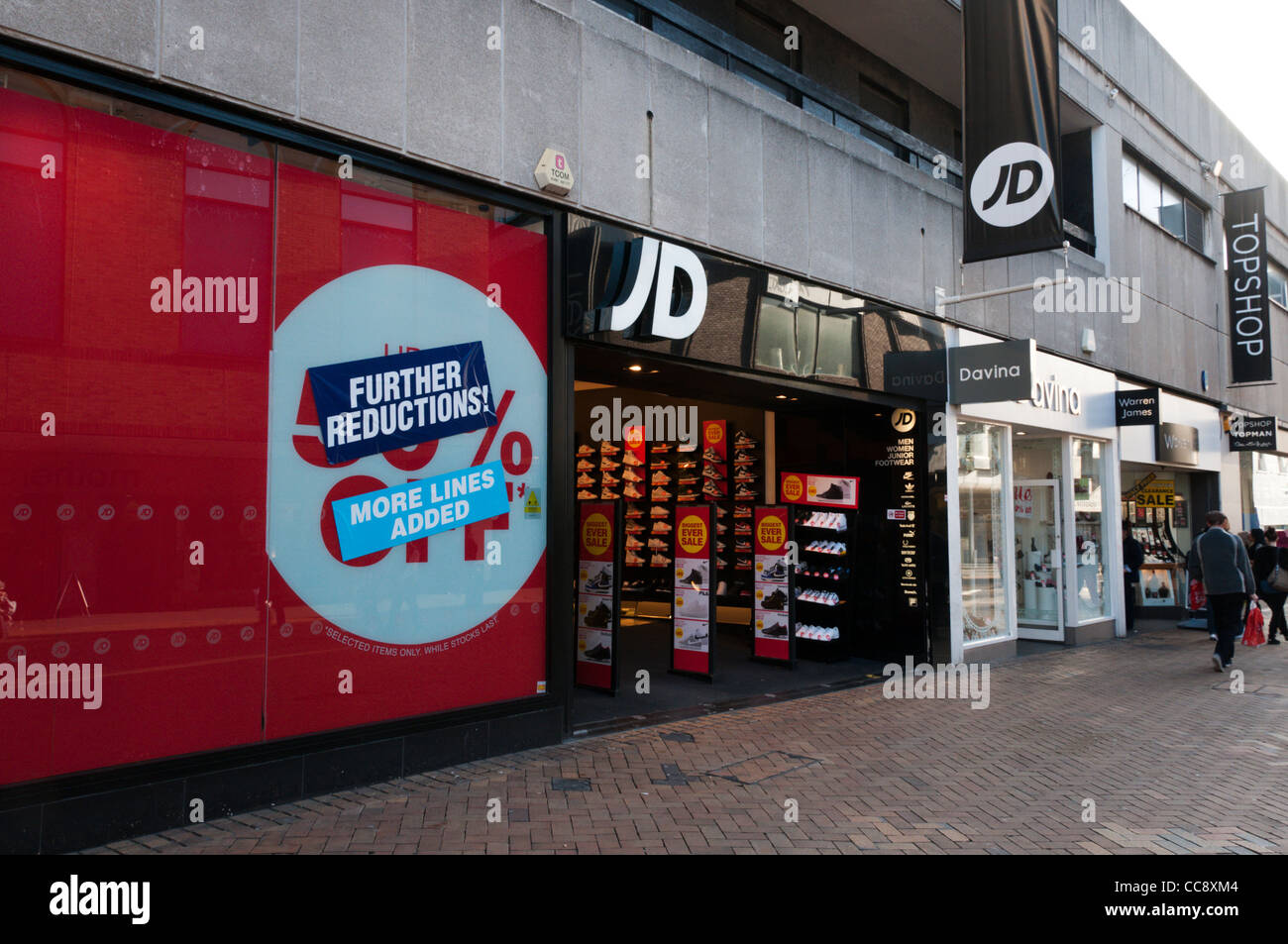 JD sport shop in High Street, Bromley, Kent, Inghilterra Foto Stock