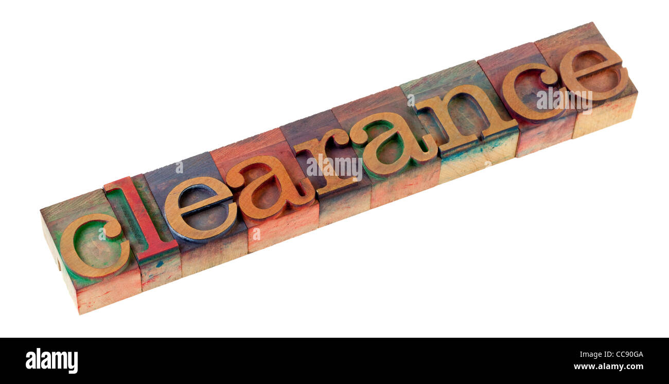 Il gioco word in legno vintage rilievografia tipo blocchi, macchiato dall'inchiostro a colori, isolato su bianco Foto Stock