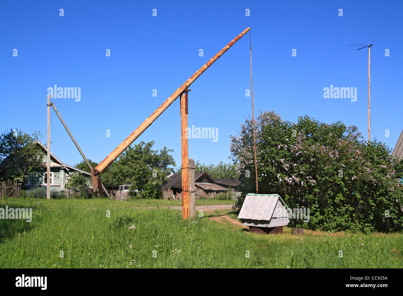 pozzo rurale Foto Stock