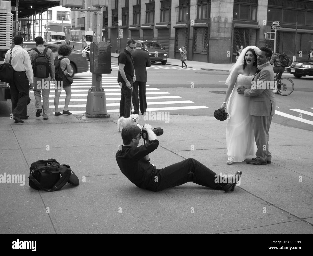 Fotografia di Matrimonio, Fifth Avenue, New York City Foto Stock