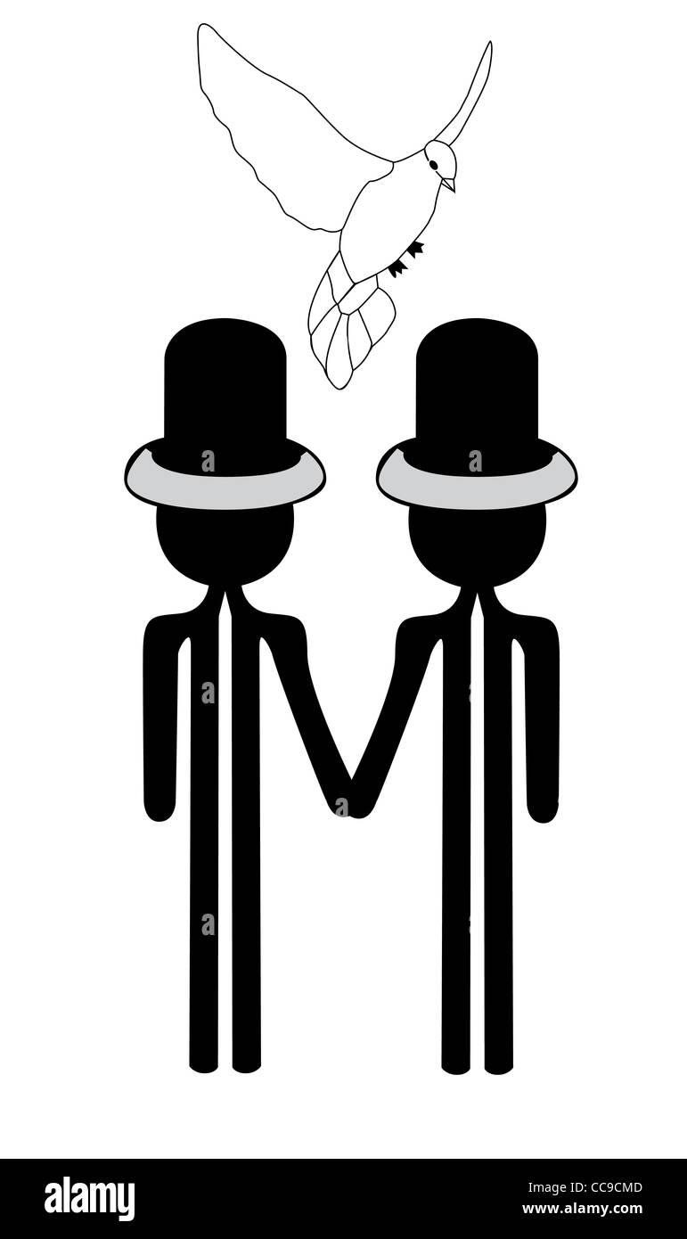 Coppia gay wedding Foto Stock