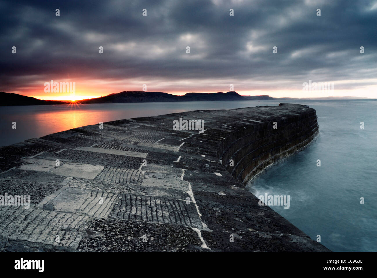 Il Cobb, Lyme Regis, Dorset, England, Regno Unito Foto Stock