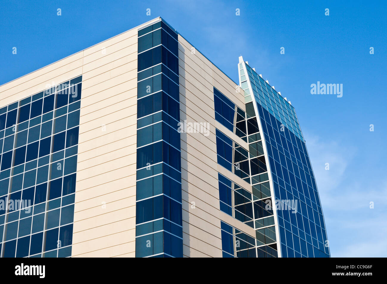 Dettagli architettonici del palazzo di uffici a Orlando, FL Foto Stock