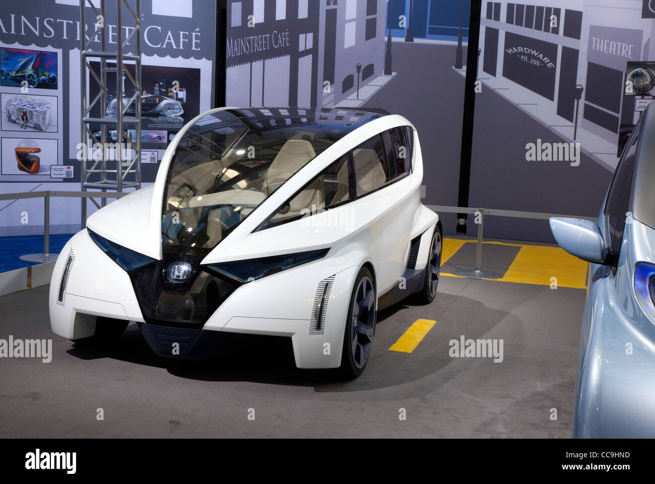 Detroit, Michigan - Honda Personal-Neo trasporto urbano (P-dado) sul display al North American International Auto Show. Foto Stock