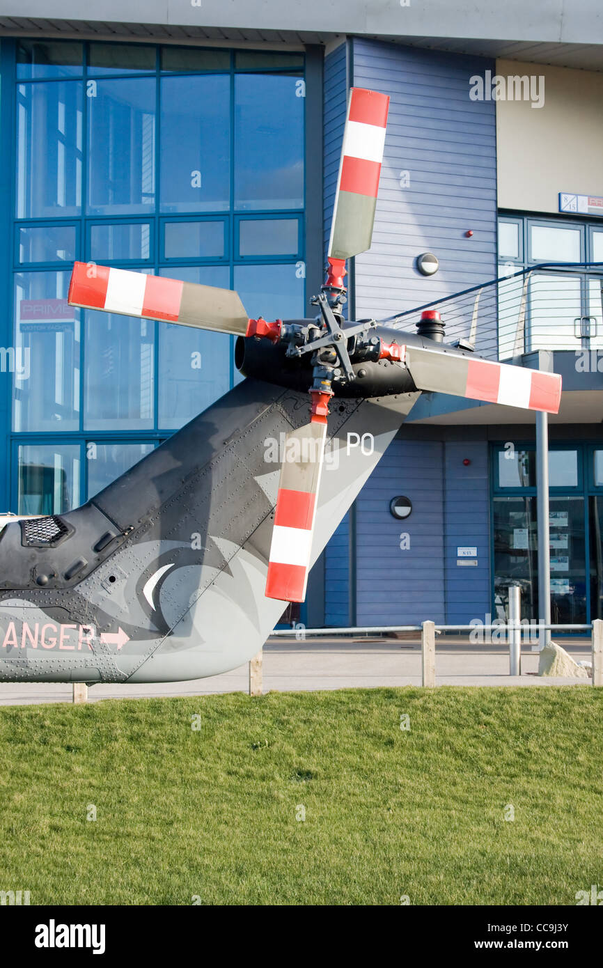 Elicottero rotore di coda lame. Foto Stock