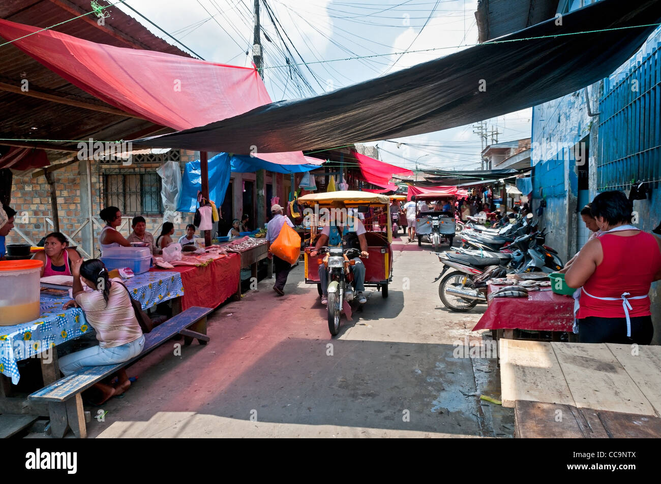 Iquitos, Perù. Belen mercato all'aperto. Foto Stock