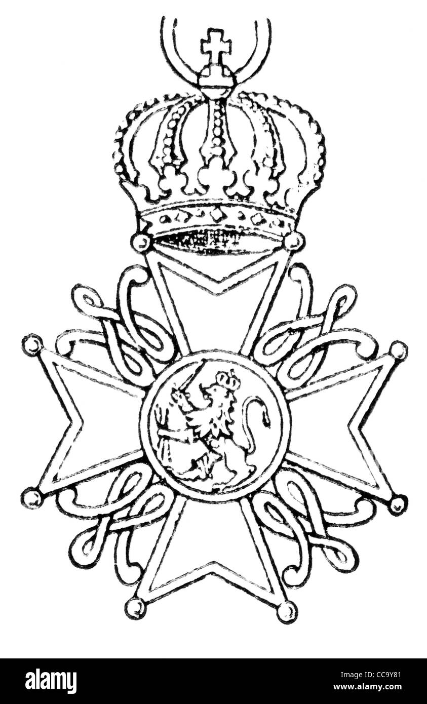 Ordine dei Paesi Bassi Lion (Paesi Bassi, 1818). Foto Stock