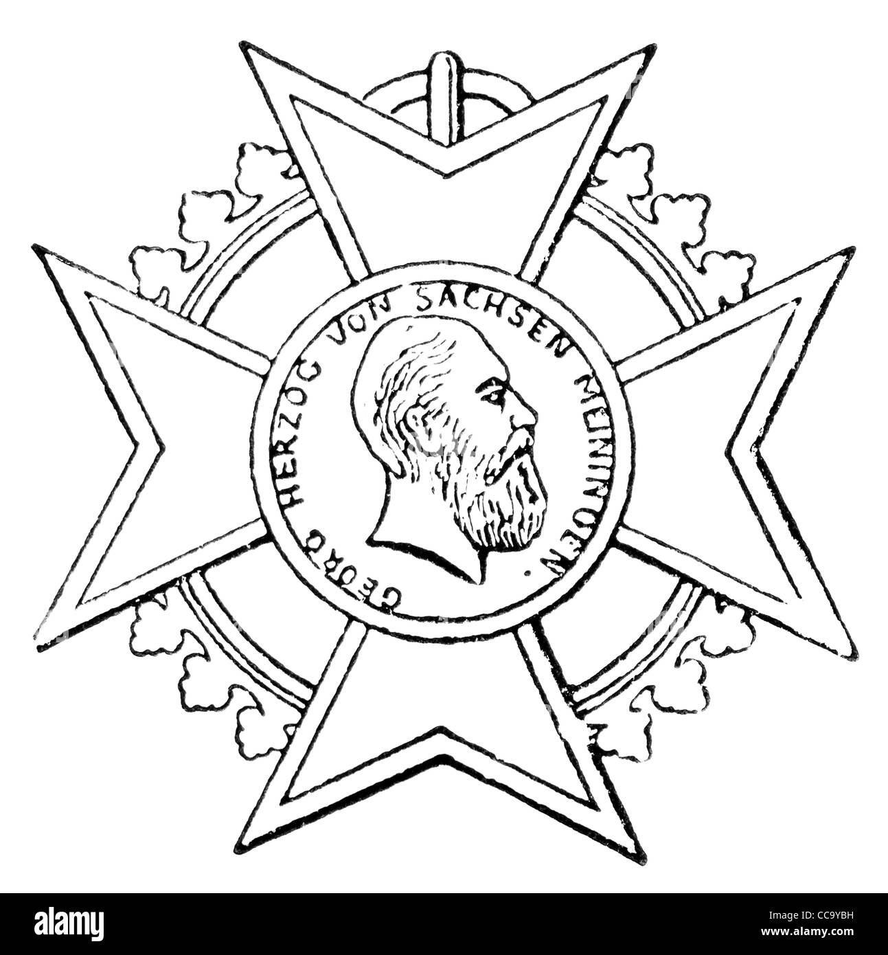 Ordine di Merito per arte e scienza (Sax-Meiningen, 1874). Foto Stock