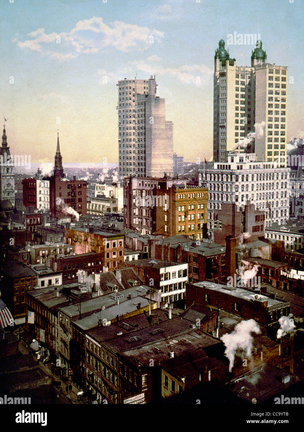 Gli edifici più alti del mondo, la città di New York, circa 1900 Foto Stock