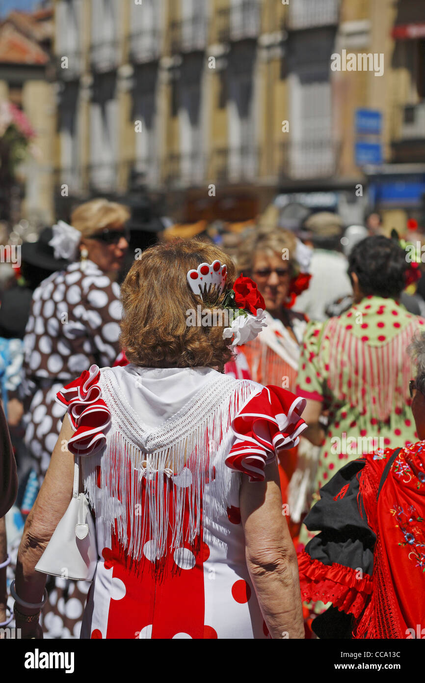 Processione di strada, Madrid, Spagna Foto Stock