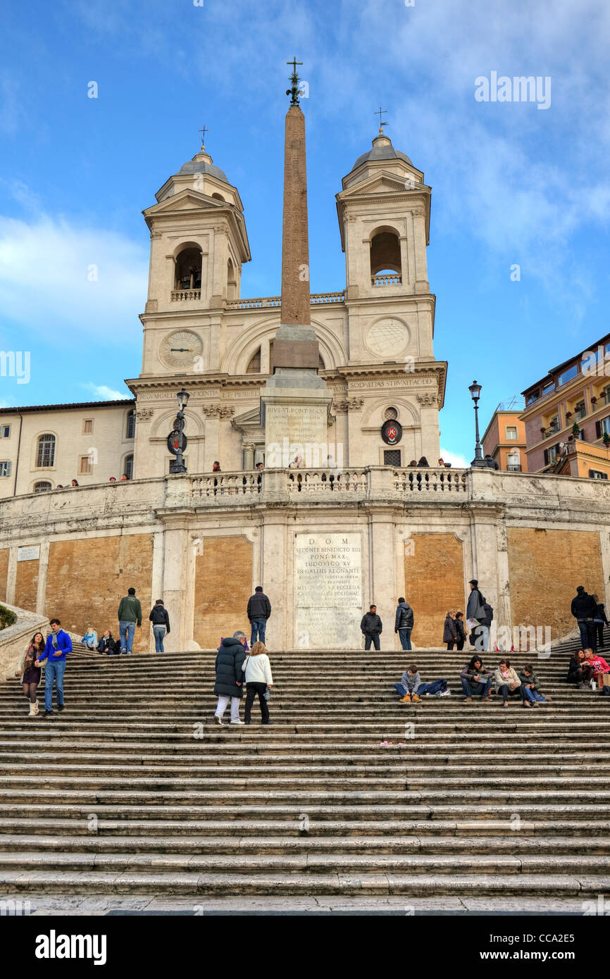 La Scalinata di piazza di Spagna (italiano la scalinata di Trinità dei Monti a Roma, lazio, Italy Foto Stock
