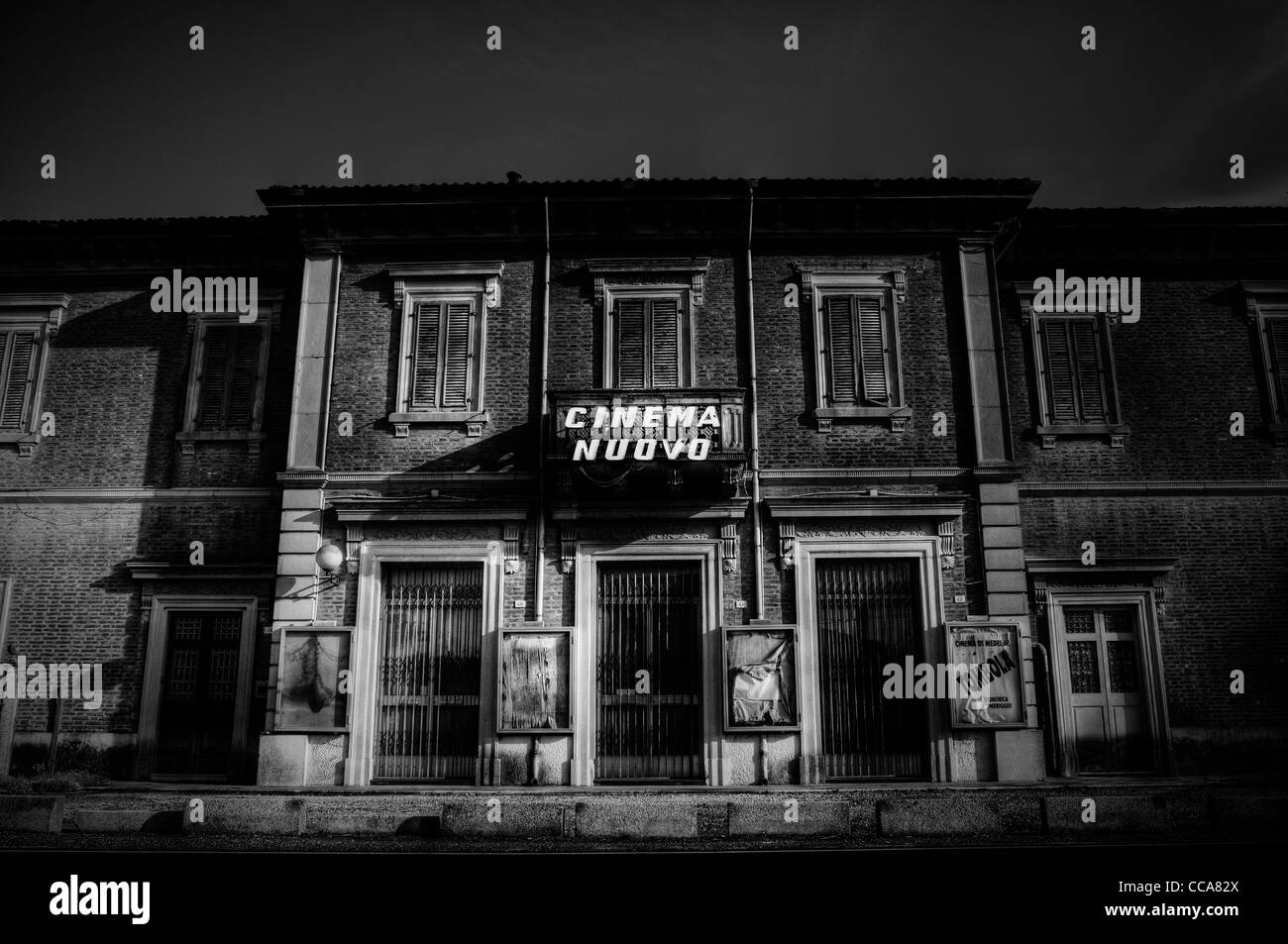 Abbandonato movie theater Foto Stock