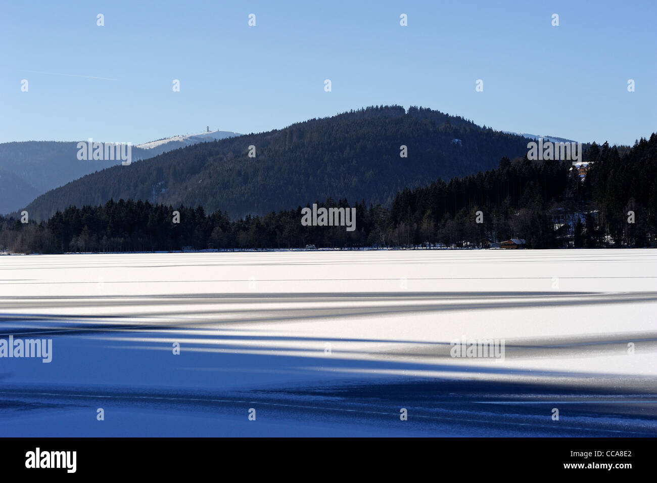 Titisee, un lago della Foresta Nera meridionale, Germania. Foto Stock