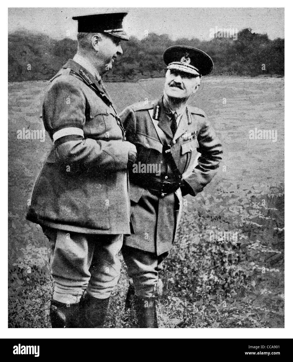 1917 generale Henry Sinclair Horne primo Baron Horne generale canadese Sir Arthur William Currie Foto Stock