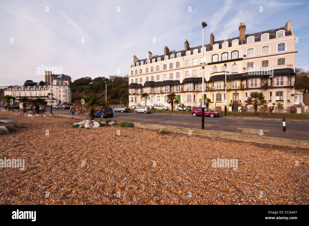 Folkestone lungomare di Marine Parade Folkestone nel Kent REGNO UNITO Foto Stock