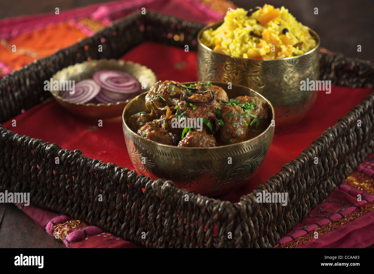 Kofta curry indiane Foto Stock