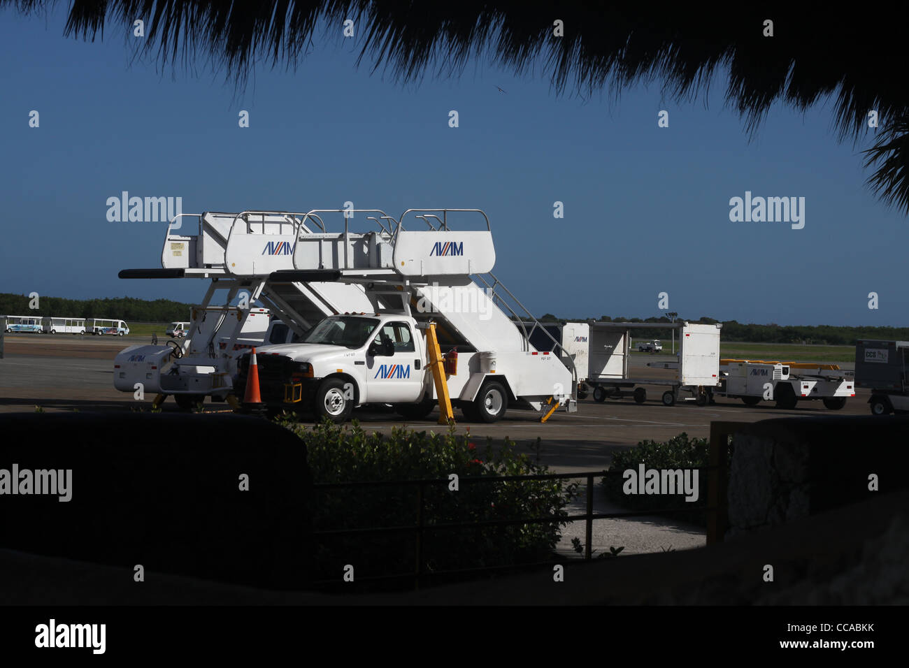Aeroporto attrezzature di supporto a terra in repubblicana Dominicana Foto Stock