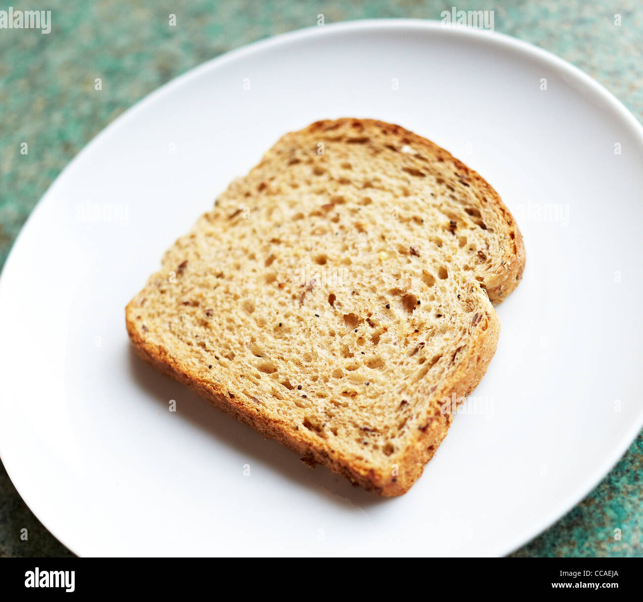 Fette di pane sulla piastra Foto Stock