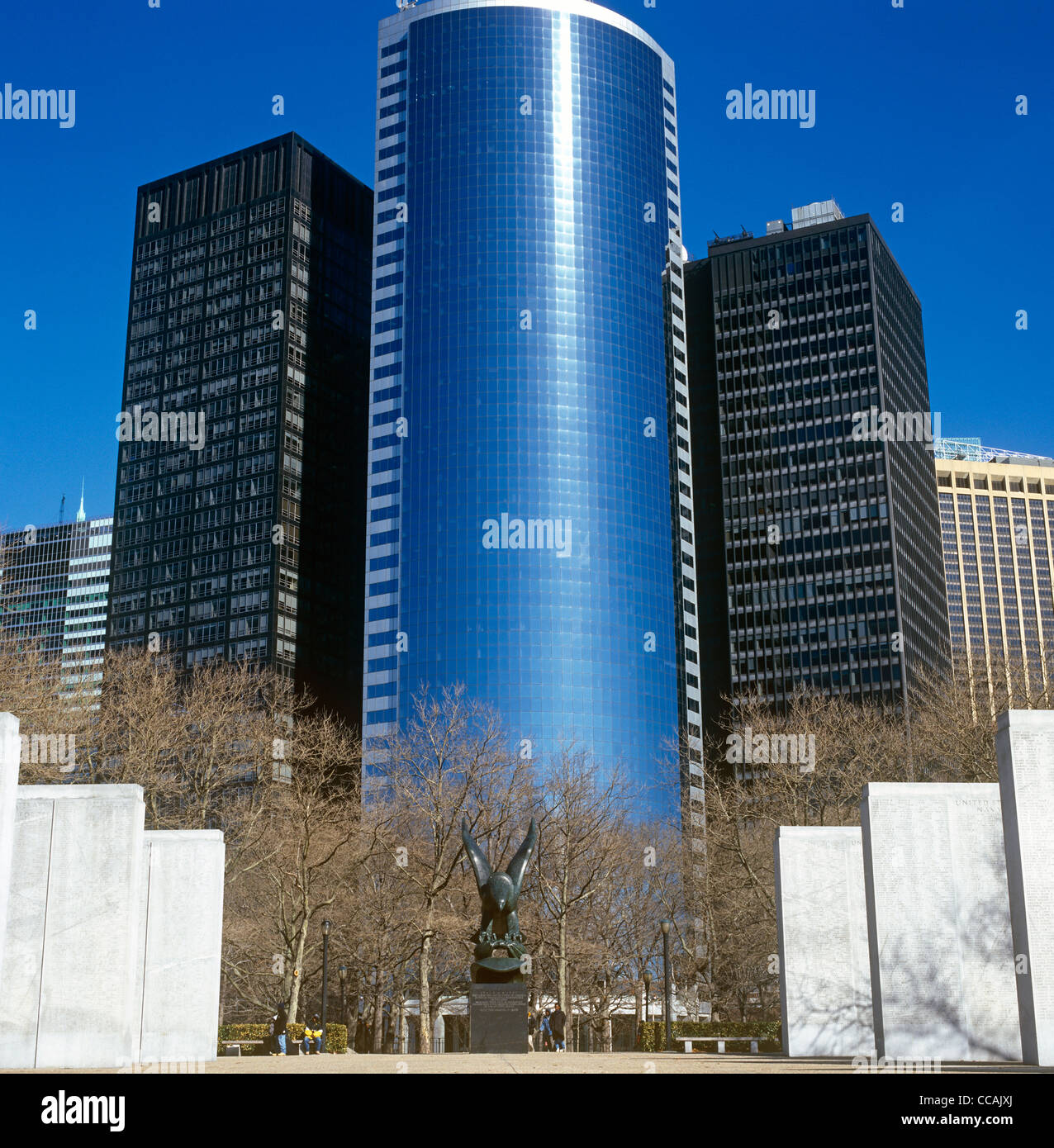 Manhattan da Battery Park New York STATI UNITI D'AMERICA Foto Stock