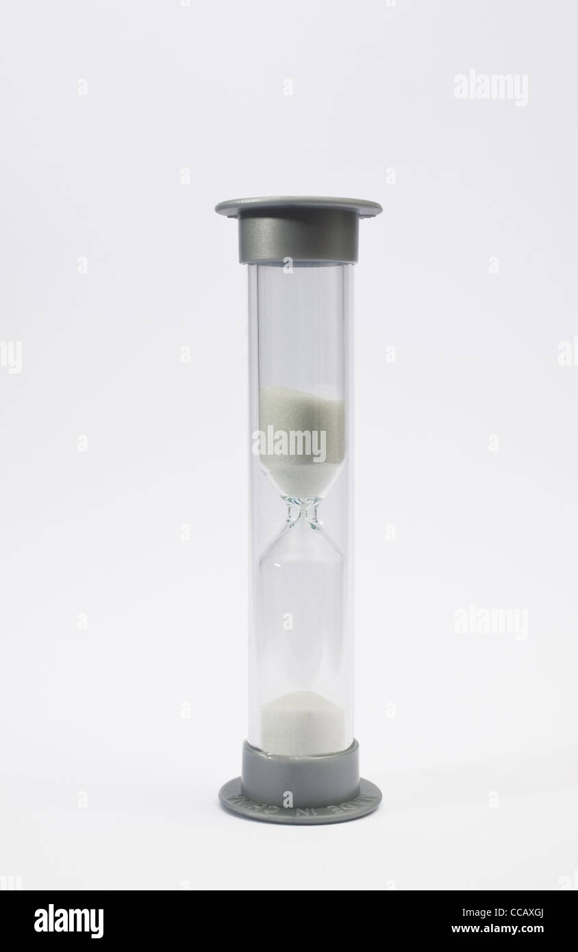 Un piccolo uovo timer o clessidra, utilizzato per temporizzare la bollitura di un uovo Foto Stock